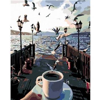 Maľovanie podľa čísel – Šálka kávy a čajky nad morom (HRAmal00086nad)