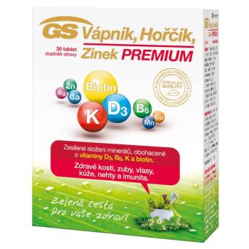 GS Vápnik Horčík Zinok Premium 30 tabliet