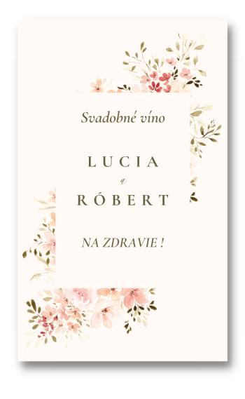 Etiketa na fľašu - Spring time Zvoľte množstvo: od 15 do 30 ks