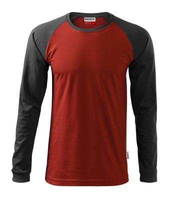 MALFINI Pánske tričko s dlhým rukávom Street LS - Marlboro červená | XL
