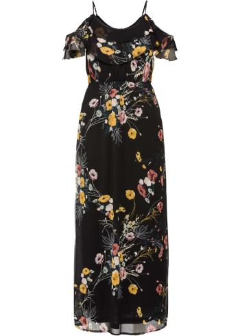 Maxi šaty s kvetovanou potlačou