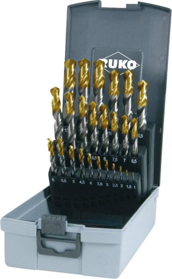 RUKO 2501215TRO HSS-G sada špirálových vrtákov 25-dielna 1 mm, 1.5 mm, 2 mm, 2.5 mm, 3 mm, 3.5 mm, 4 mm, 4.5 mm, 5 mm, 5