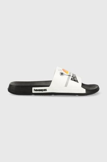 Šľapky Havaianas SLIDE PRINT pánske, čierna farba, 4147329.0133