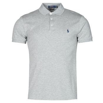 Polo Ralph Lauren  POLO CINTRE SLIM FIT EN COTON STRETCH MESH LOGO PONY PLAYER  Polokošele s krátkym rukávom Šedá