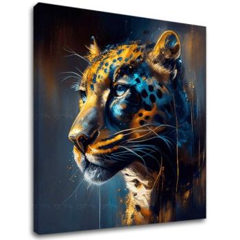 Dekoratívna maľba na plátne - PREMIUM ART - Jaguar's Grace in the Wild