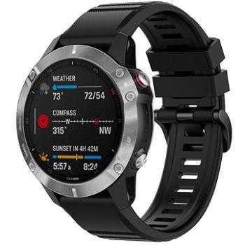 FIXED Silicone Strap na Garmin QuickFit 22 mm čierny (FIXSST-QF22MM-BK)