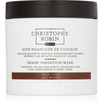 Christophe Robin Shade Variation Mask výživná krémová maska na vlasy odtieň Ash Brown 250 ml