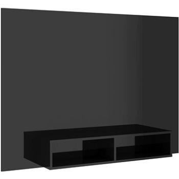 SHUMEE nástenná čierna, vysoký lesk, 135 × 23,5 × 90 cm (808285)