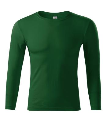 MALFINI Tričko s dlhým rukávom Progress LS - Fľaškovo zelená | XL