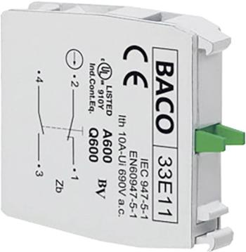 BACO 33E11 spínacie kontaktné teleso  1 rozpínací, 1 spínací  bez aretácie 600 V 1 ks