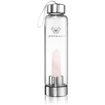 Crystallove Rose Quartz Bottle fľaška na vodu 550 ml