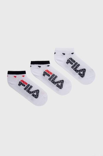 Detské ponožky Fila (3-pak) biela farba