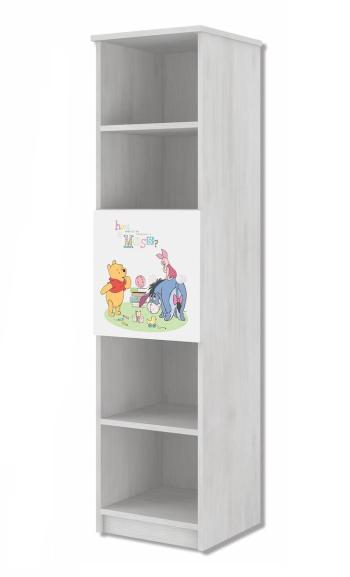 Detský úložný regál Medvedík Pú a prasiatko - dekor nórska borovica bookshelf rack Winnie Pooh Piglet