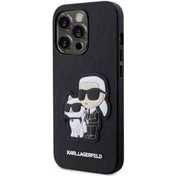 Karl Lagerfeld PU Saffiano Karl and Choupette NFT Zadný Kryt na iPhone 14 Pro Max Black (KLHCP14XSANKCPK)