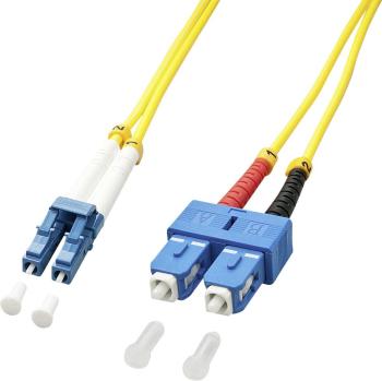 LINDY 47471 optické vlákno LWL prepojovací kábel [1x zástrčka LC - 1x zástrčka SC] 9/125 µ Singlemode OS2 2.00 m