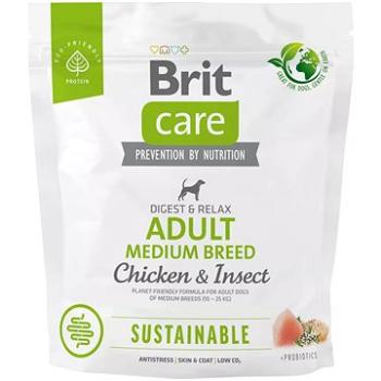 Brit Care Dog Sustainable s kuracím a hmyzom Adult Medium Breed 1 kg (8595602558704)