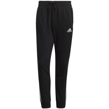 adidas  Nohavice Essentials Tapered Cuff 3 Stripes  Čierna