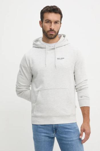 Mikina Pepe Jeans SAM HOODIE pánska, šedá farba, s kapucňou, s potlačou, PM582700