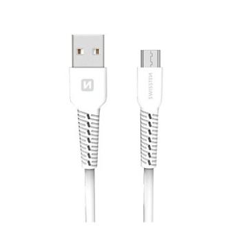 Swissten dátový kábel micro USB 1 m biely (71505521)