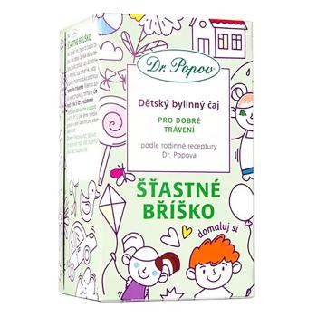 DR. POPOV Detský bylinný čaj šťastné bruško 20 x 1,5 g