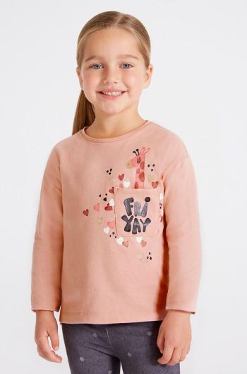 Detská bavlnená košeľa s dlhým rukávom Mayoral (2-pak) ružová farba,