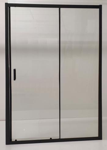 HOPA - Sprchové dvere do niky TREOS NEW BLACK - FARBA rámu - Čierna matná, Rozmer A - 140 cm, Smer zatvárania - Univerzálny Ľavé / Pravé, Výplň - Číre bezpečnostné sklo - 6 mm OLBTREO140BC