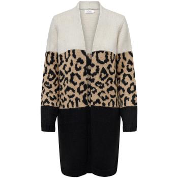 Only  ONLJADE ANIMAL LS CARDIGAN CC KNT 15294968  Vesty bez rukávov/Cardigany Čierna