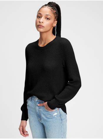 Sveter textured crewneck sweater Čierna