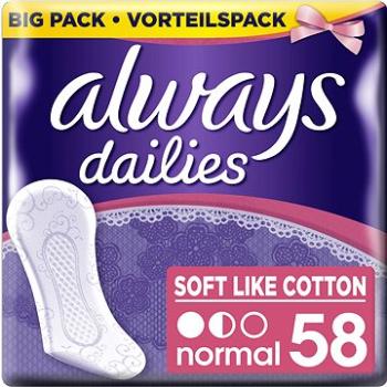 ALWAYS Dailies Soft Like Cotton Normal Intímky 58 ks (4015400567585)