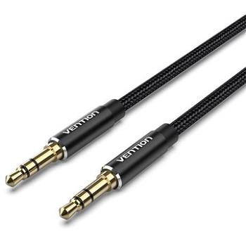Vention Cotton Braided 3.5 mm Male to Male Audio Cable 1.5 m Black Aluminum Alloy Type (BAWBG)