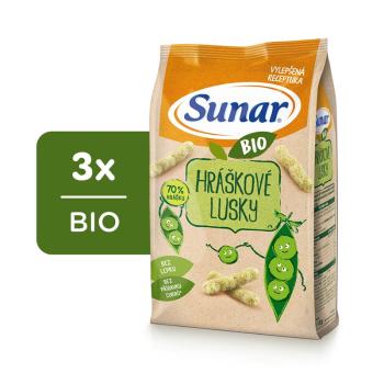 3x SUNAR BIO Chrumky Hráškové struky 45 g