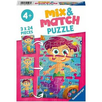Ravensburger puzzle 055975 Mix & Match Puzzle Morské víly 3× 24 dielikov (4005556055975)