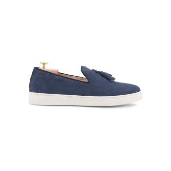 Duca Di Morrone  Diego - Suede Light Blue  Slip-on Modrá