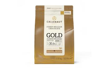 Zlatá čokoláda s chuťou karamelu Gold Callets - 2,5 kg - Callebaut