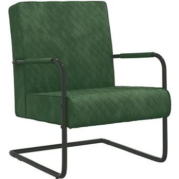 Konzolová stolička tmavo zelená zamat, 325726