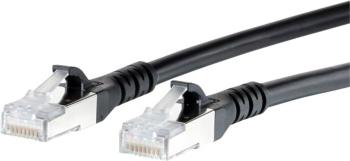 Metz Connect 1308455000-E RJ45 sieťové káble, prepojovacie káble CAT 6A S/FTP 5.00 m čierna s ochranou 1 ks