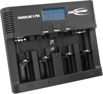 Ansmann Powerline 5 Pro nabíjačka na okrúhle akumulátory NiCd, NiMH micro (AAA), mignon (AA), baby (C), mono (D), 9 V bl