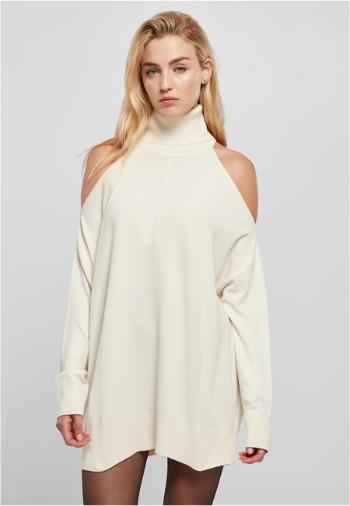 Urban Classics Ladies Cold Shoulder Turtelneck Sweater whitesand - L