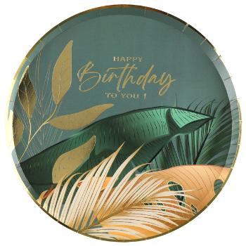 Papierové taniere - Birthday Jungle 22,5 cm