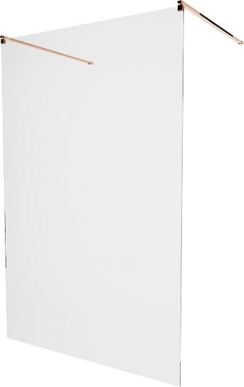 MEXEN/S - KIOTO samostatne stojaca sprchová zástena 130 x 200 cm, transparent 8 mm, ružové zlato 800-130-002-60-00