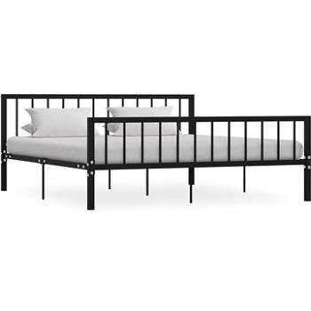 Rám postele čierny kov 180 × 200 cm (284573)