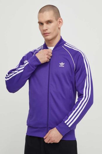 Mikina adidas Originals pánska, fialová farba, s nášivkou,  IR9885