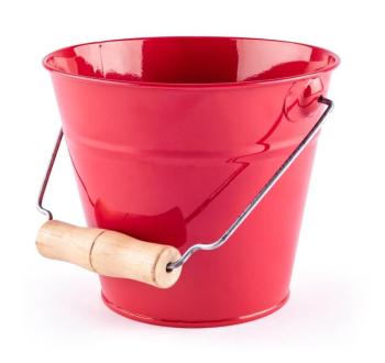 Záhradný vedro - červený garden bucket red