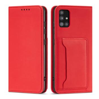 MG Magnet Card knižkové kožené puzdro na Xiaomi Redmi Note 11 Pro 4G/5G, červené