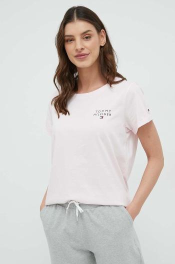 Bavlnené tričko Tommy Hilfiger ružová farba