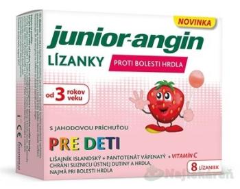 Junior angin lízanky jahoda 8 ks