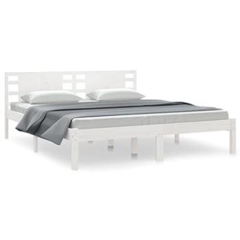 Rám postele biely masívne drevo 180 × 200 cm Super King, 3104234