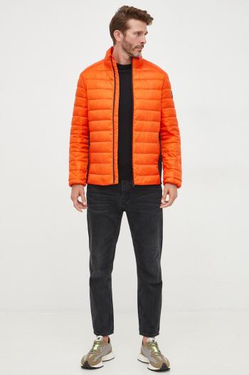 Bunda Calvin Klein pánska, oranžová farba, prechodná,