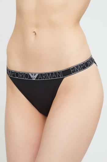 Nohavičky Emporio Armani Underwear čierna farba, priesvitné