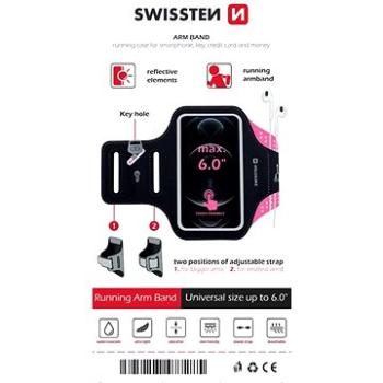 Swissten Arm Band Case veľ. 6,0 ružové (32903600)